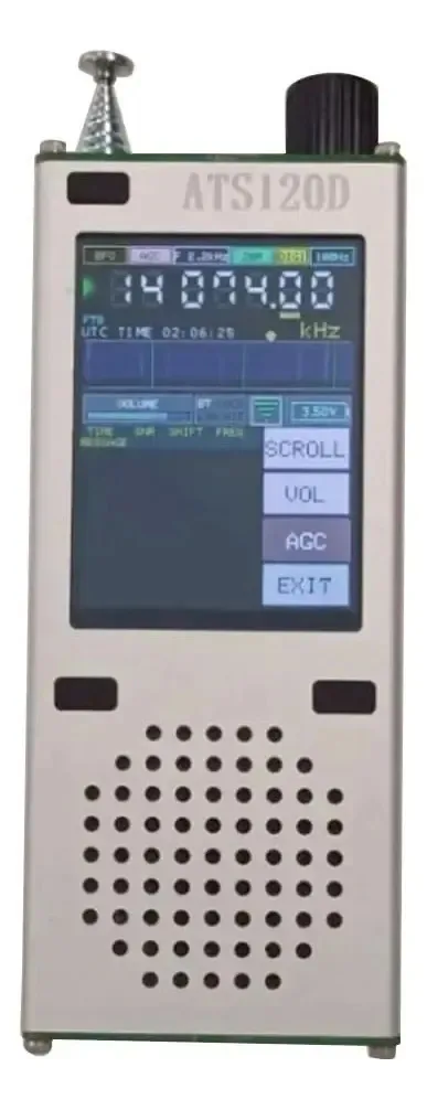 Lizusidtsy ATS120d Si4732+ESP32+Bluetooth+LCD Touch Fm de 2,4 polegadas, AM, LSB, receptor de rádio de banda de aviação, rádio decodificado digital USB