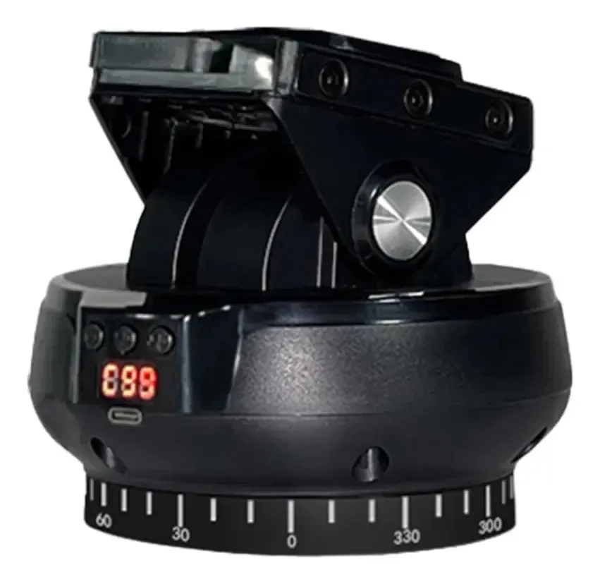 Controle remoto de rotação panorâmica Retasica Yt-1200, tripé motorizado Pan Tilt, cabeça elétrica para telefones e câmeras