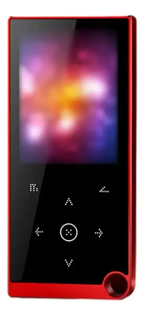 Leitor de música MP3 sem perdas Facesunny Bluetooth 5.0 Walkman de áudio portátil de alta fidelidade com FM/e-book/gravador/reprodutor de vídeo MP4 vermelho