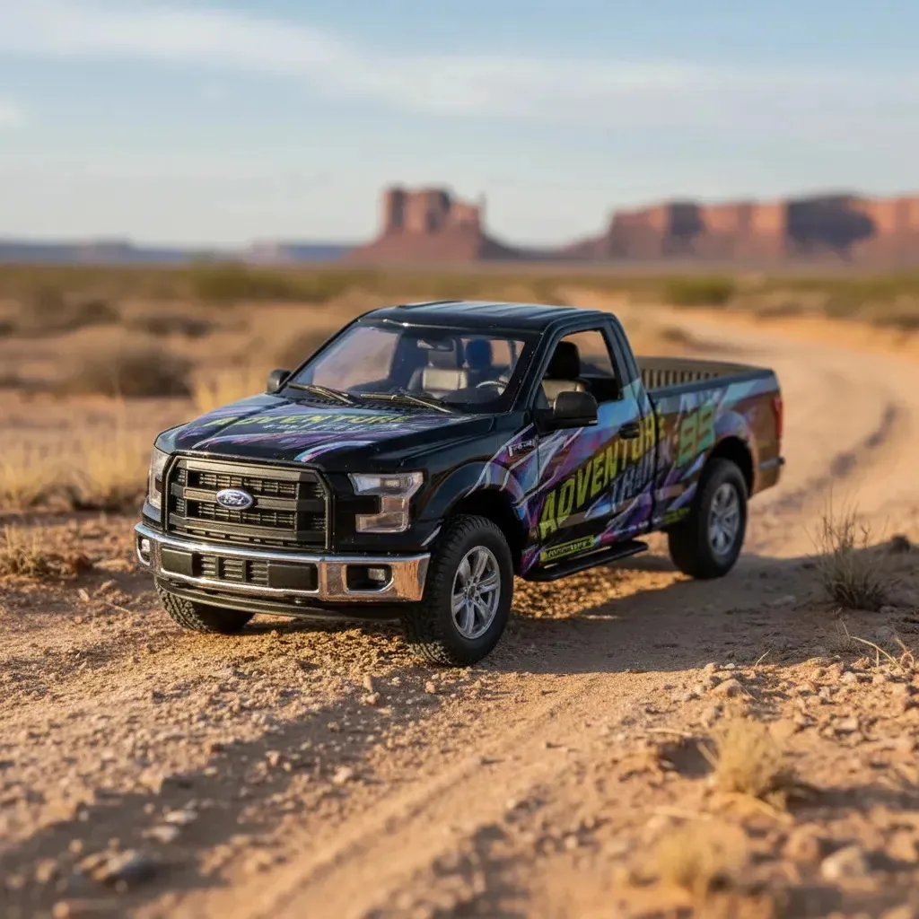 Caminhão de ajuste Ford F-150 2015 1:24 Welly Color preto