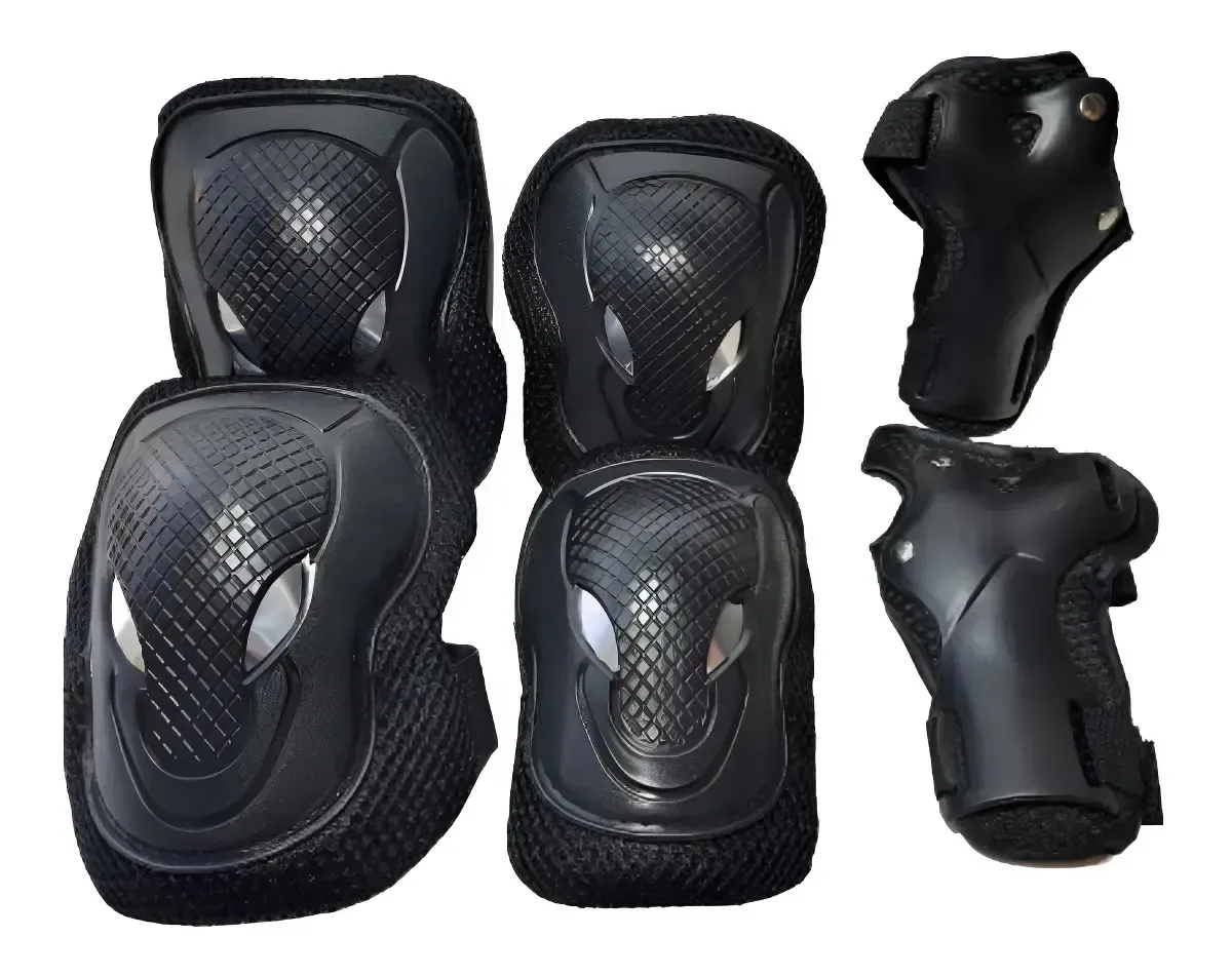 Conjunto de proteção para joelheiras, cotoveleiras e pulseiras para meninos