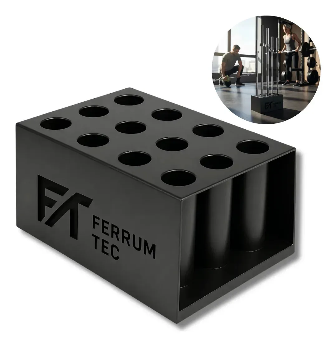 Suporte Para Barras De Academia Fogueteiro Profissional Pret Preto