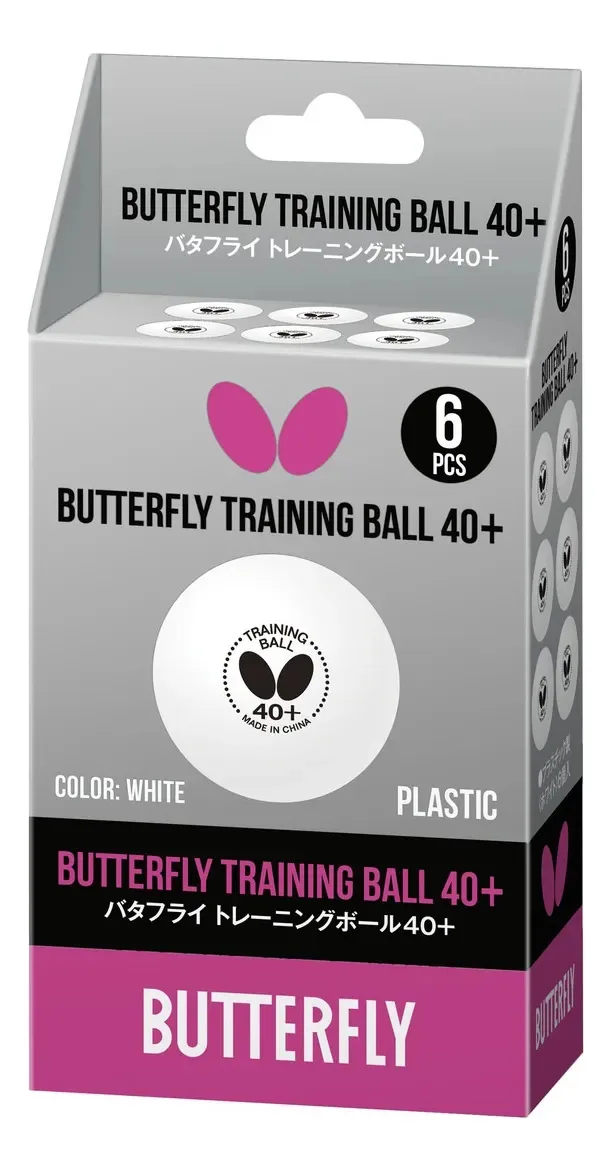 6 bolas de pingue-pongue Butterfly Easyball - Tênis de mesa