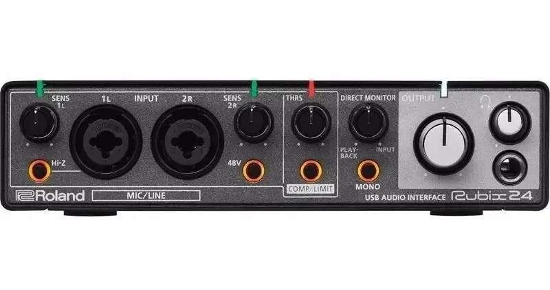 Interface De Àudio Roland Rubix 24 Usb Midi Xlr 4 Saídas