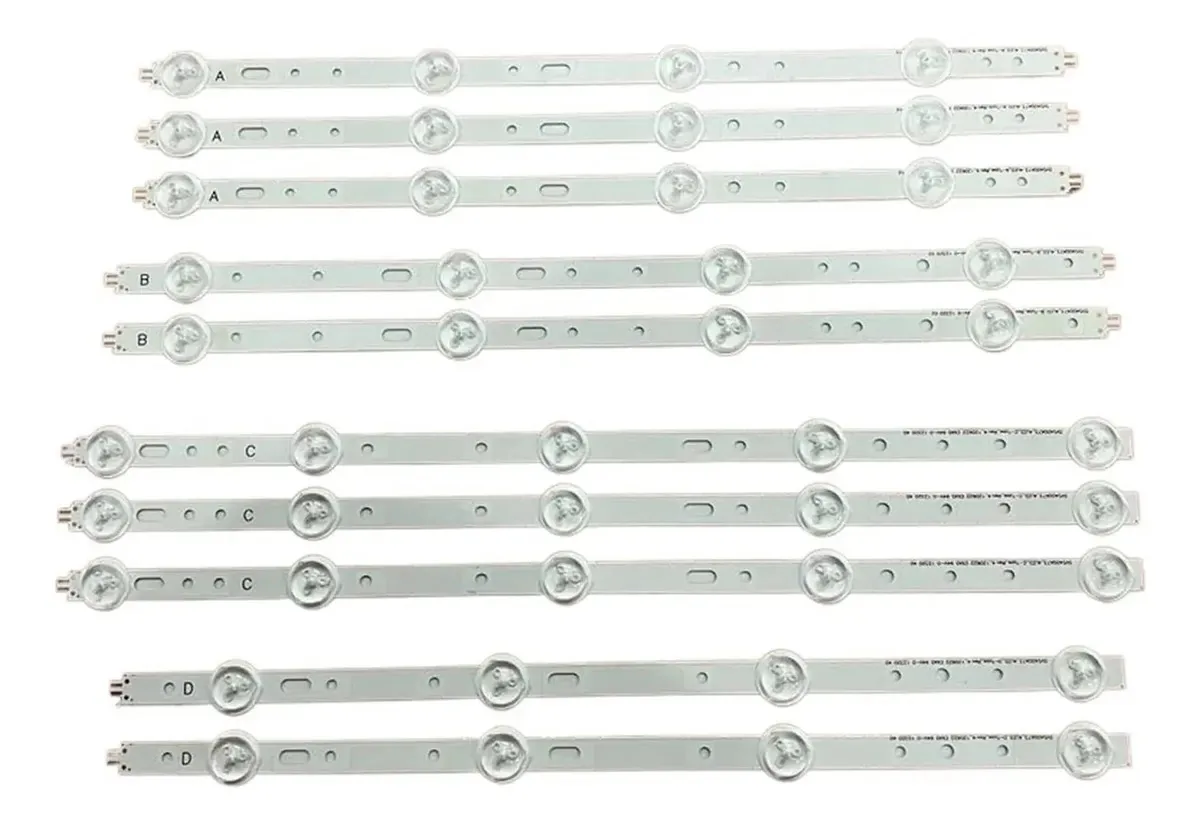 Fita LED Ufdiplmy de 10 peças para iluminação traseira compatível com 40pfl3108t 40pfl3078k/12 TV 40l1333b 40d1333b 40l1354b LTA400hm23 SVS400a79 SVS400a73 (cor: conjunto de 2 para 2 TVs)