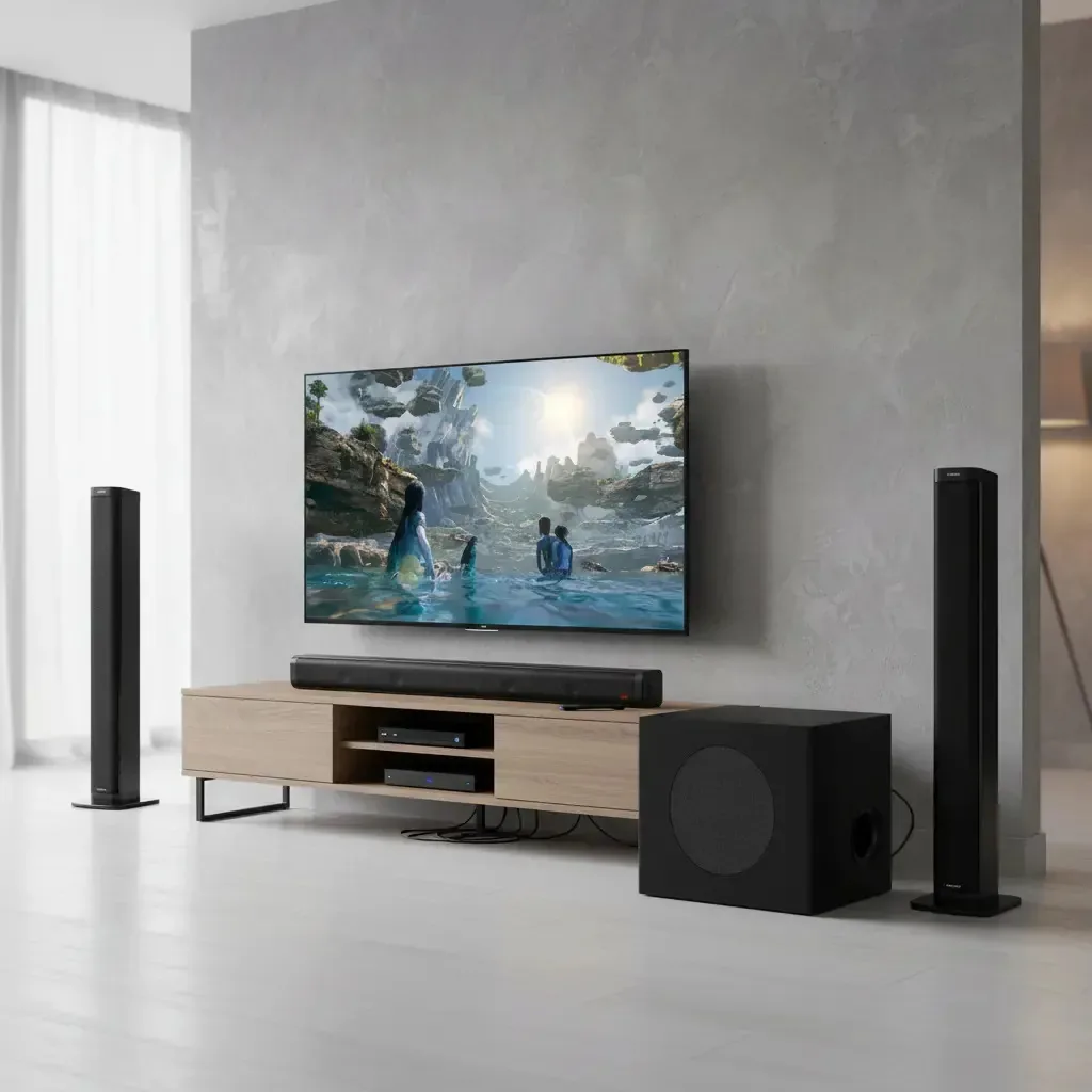 Home Theater Soundbar 2.1 Bluetooth Barra De Som Subwoofer Preto