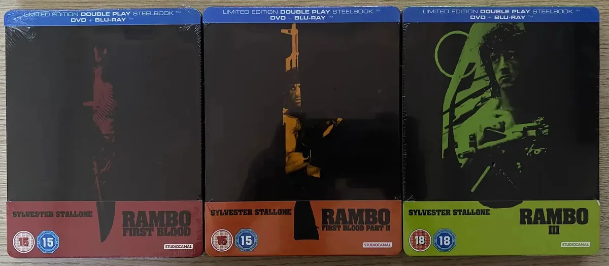 Bluray Steelbook - Rambo Trilogia - Dub / Leg