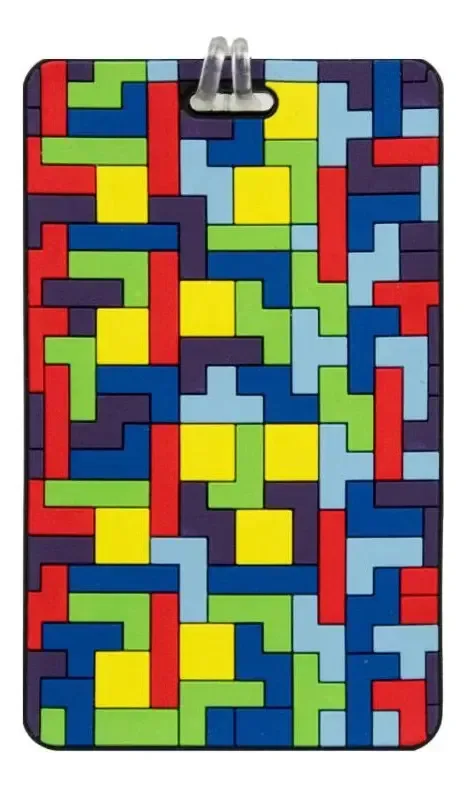 Tag Identificadora De Bagagem Tetris Forms Slooth Roxo