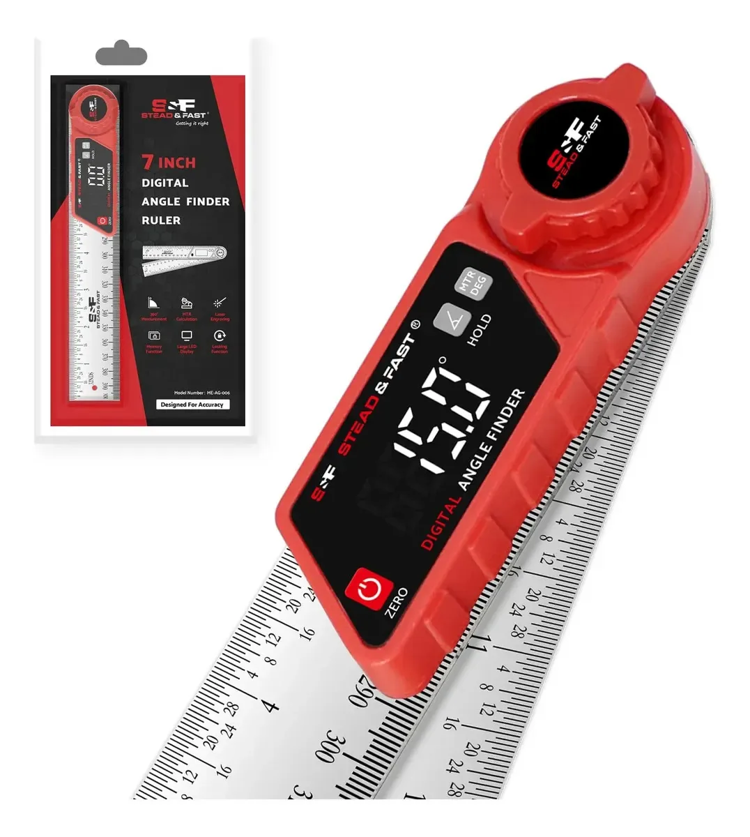 Ferramenta de busca de ângulo digital de 7 polegadas/7,8