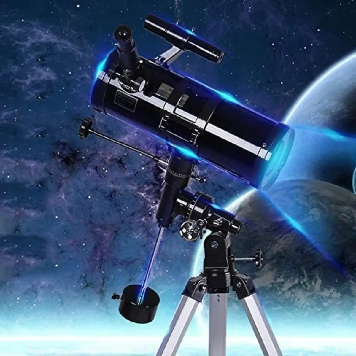 Telescópio refrator Dcyeqrq, telescópio de viagem, refrator de distância focal de 700 mm, telescópios astronômicos para adultos iniciantes S