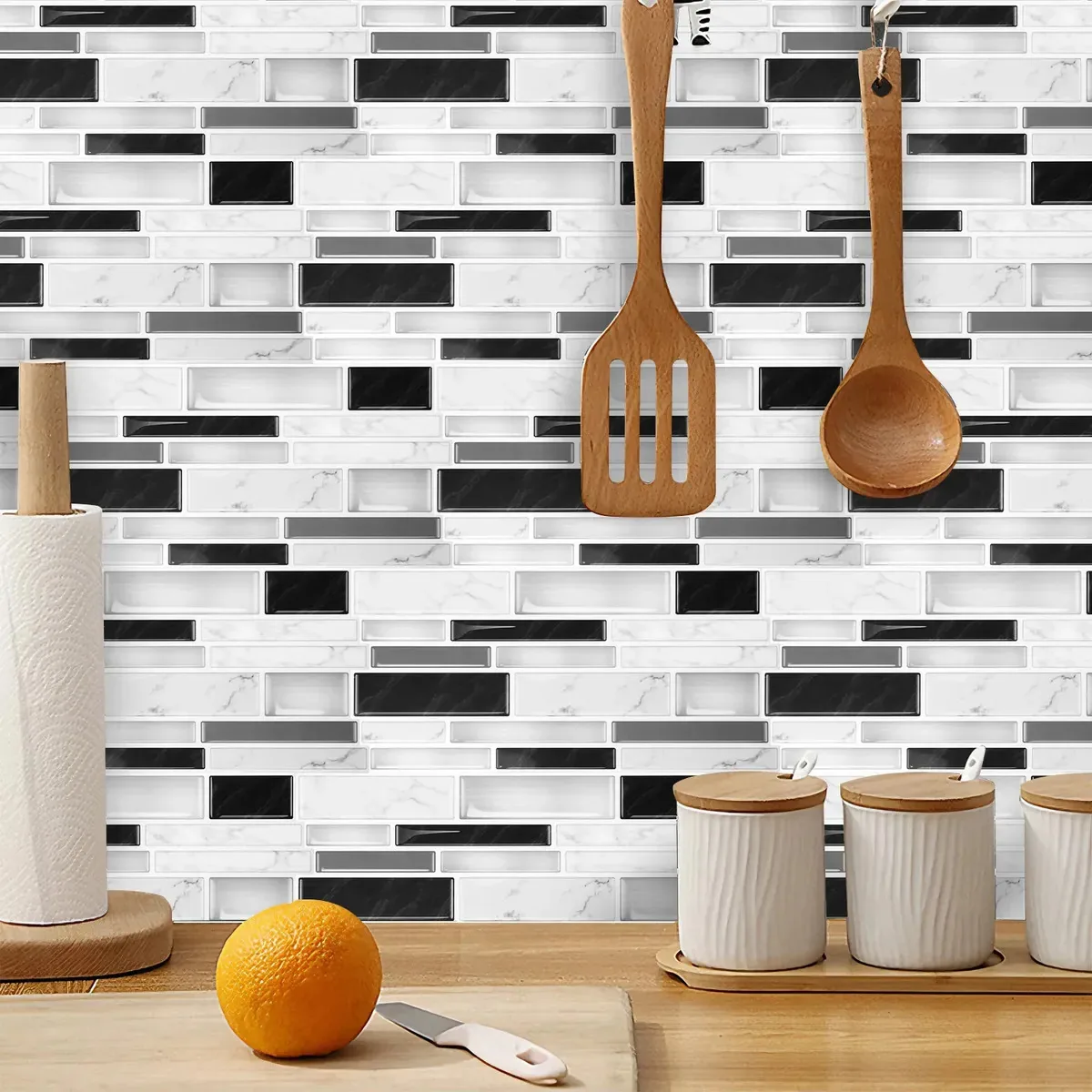 Telhas adesivas de mármore Painel decorativo de parede impermeável Painéis decorativos de cor prata