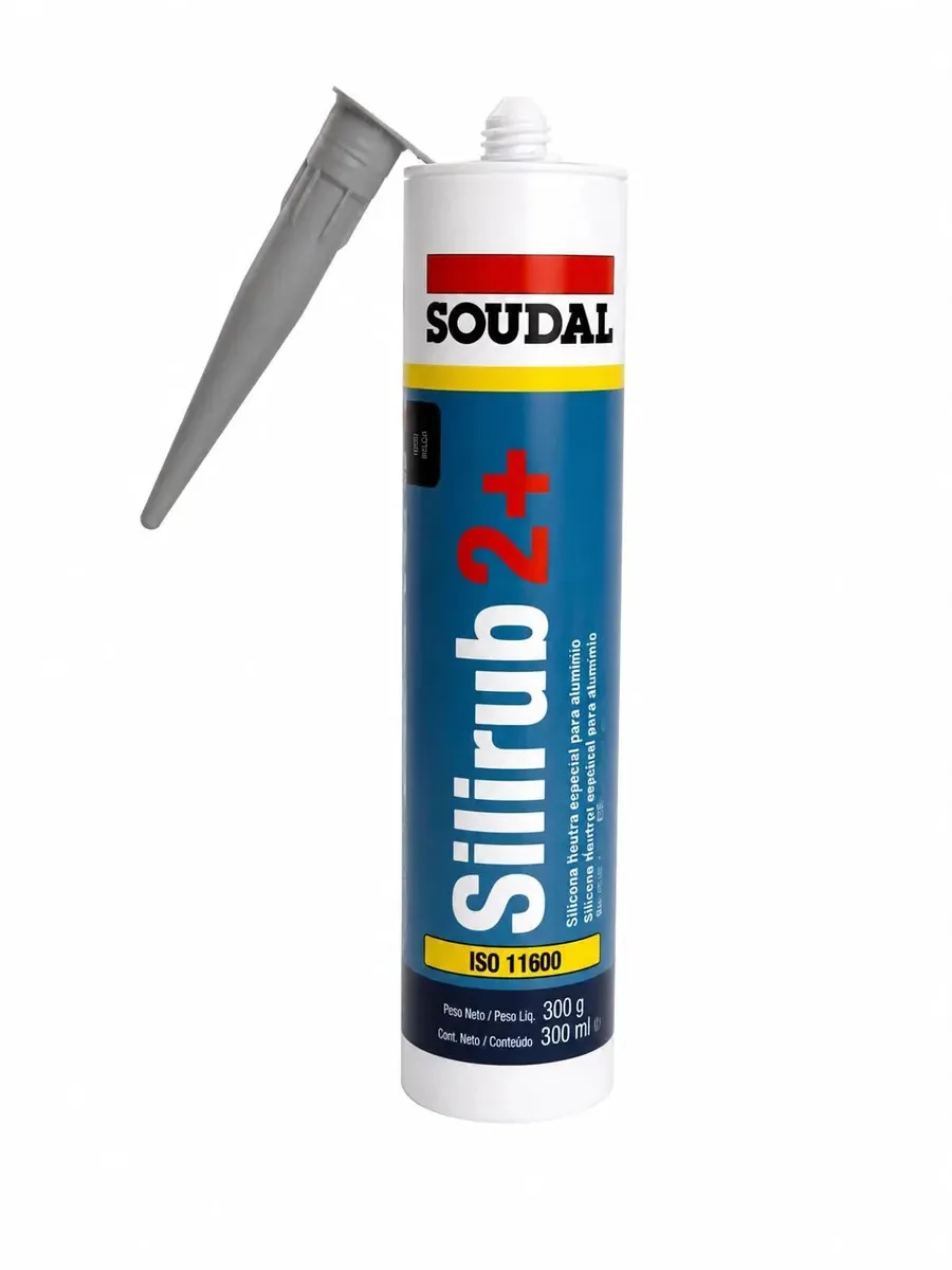 Silicone Neutro Soudal Silirub Cinza
