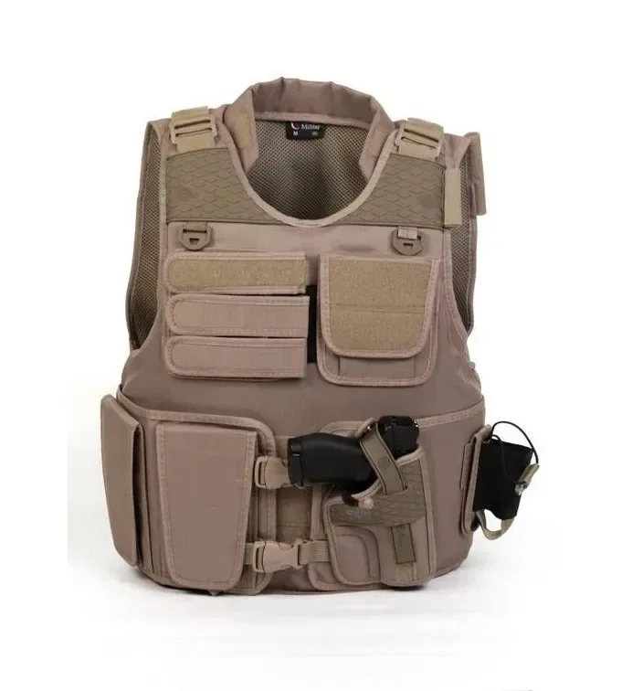 Tamanhos de porta-coletes táticos S.i Tactical Cia Militar Color Khaki