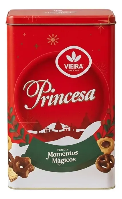 Biscoitos Sortidos Princesa Momentos Mágicos Lata 400g