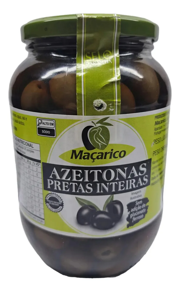 Azeitonas Pretas Maçarico 850g