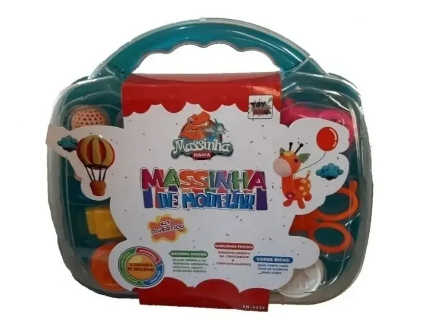 Massinha De Brincar E Modelar Kit Maleta E Acessórios