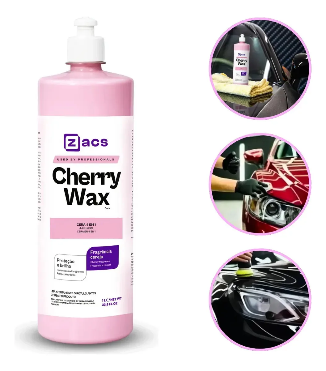 Cera Frasco En Com Embalagem Adicional Zacs Automotiva Limpeza Automotiva 36979 Color Rosa Brilhante Cereja De 1l 1.1kg