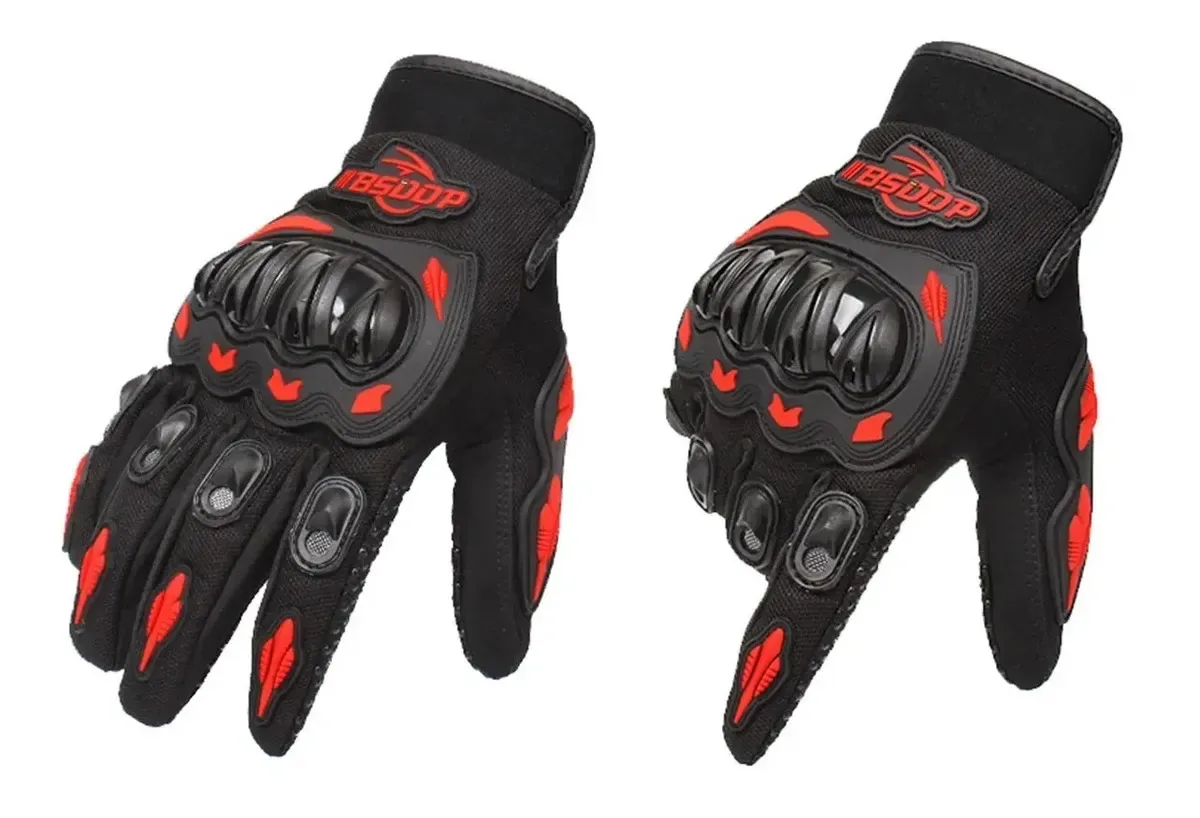 Luvas de proteção para motocicletas/luvas táticas militares cor vermelha tamanho M