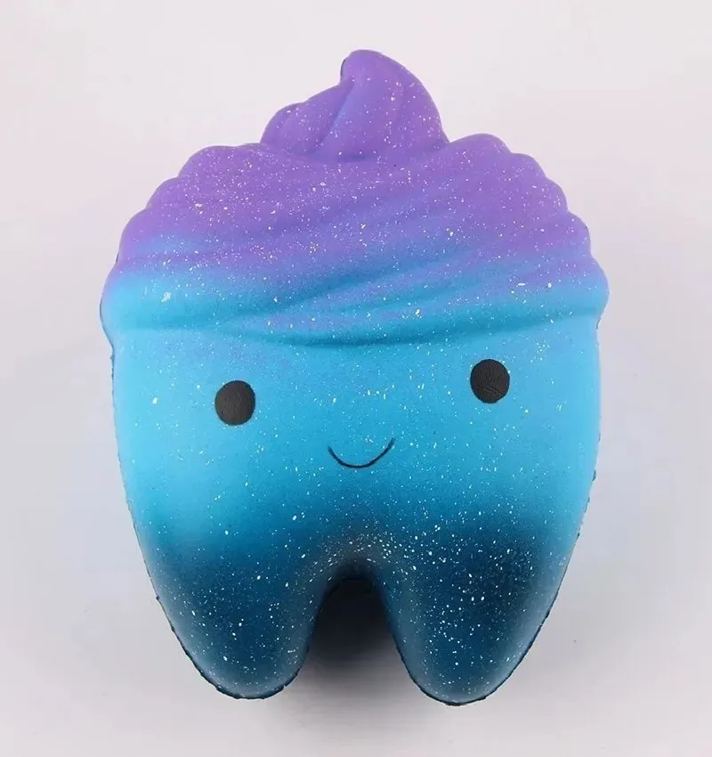 Dente mole com creme dental Kawaii