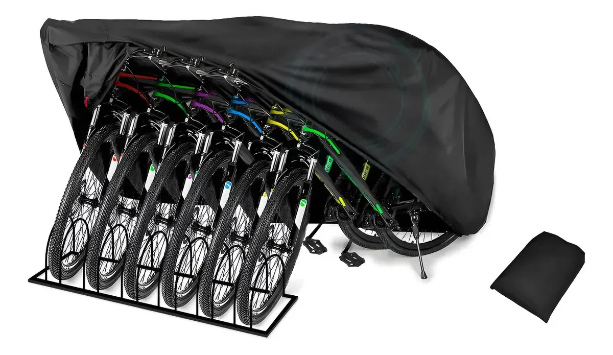 A capa impermeável Venzo cobre 6 bicicletas R26 R29, cor sem logotipo - 6 bicicletas, tamanho CXL
