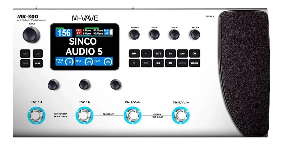 Pedaleira M-vave Mk-300 Multi Efeitos