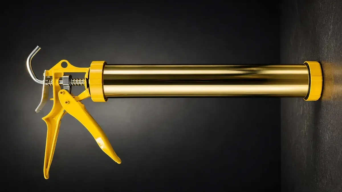 Pistola de calafetagem tubular profissional de 600 ml para selantes e adesivos, alta durabilidade, ideal para uso em construção e acabamento