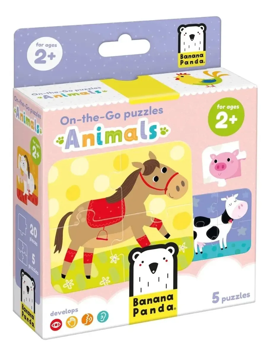 Animais de quebra-cabeça (20 peças, 5 quebra-cabeças) 2