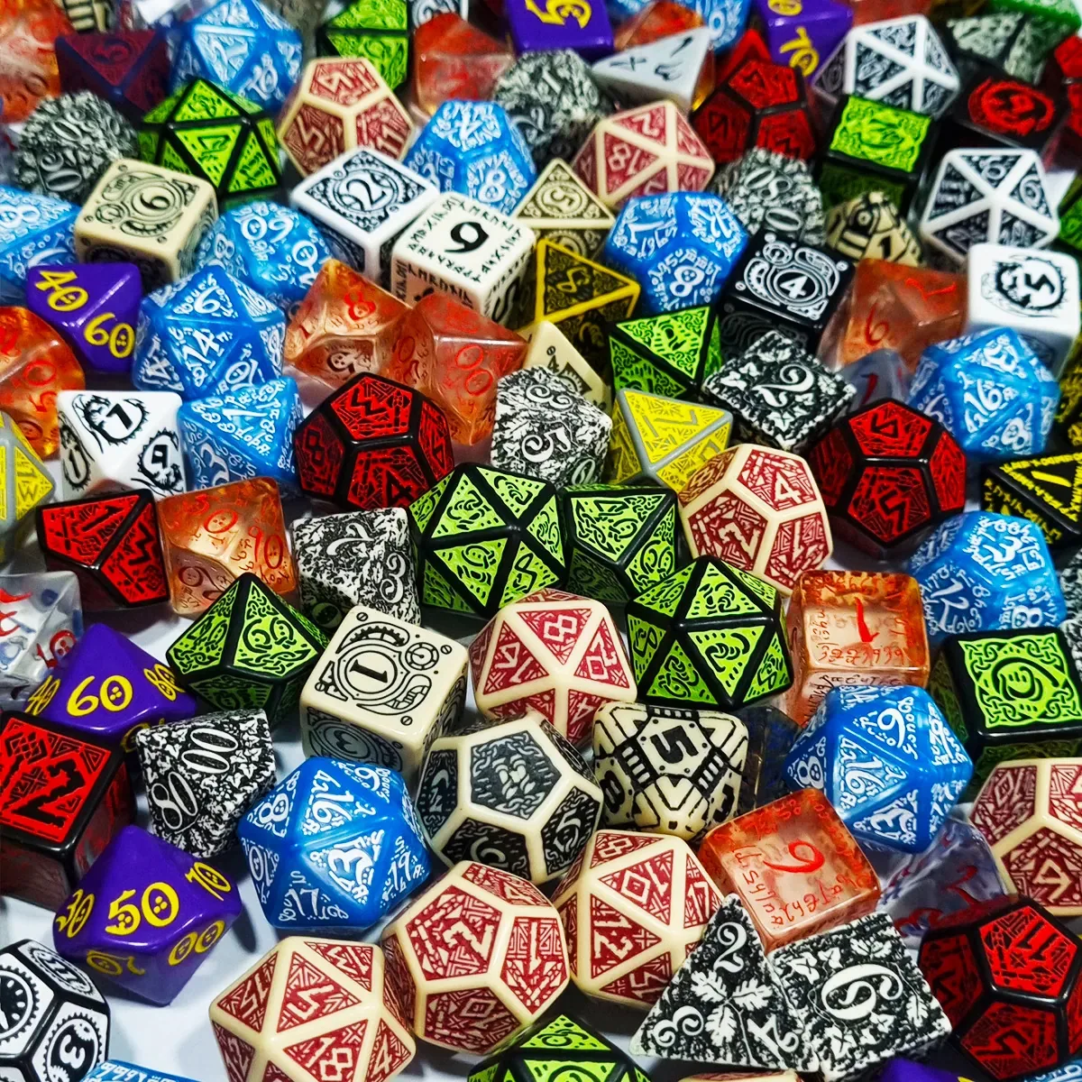 Kit de Dados Q Workshop Poliedros para RPG com 3 Unidades