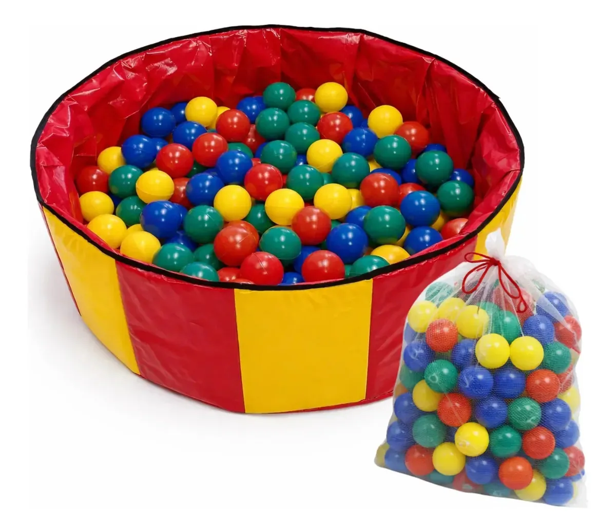 Piscina De Bolinhas Completa Infantil Vermelho C Amarelo