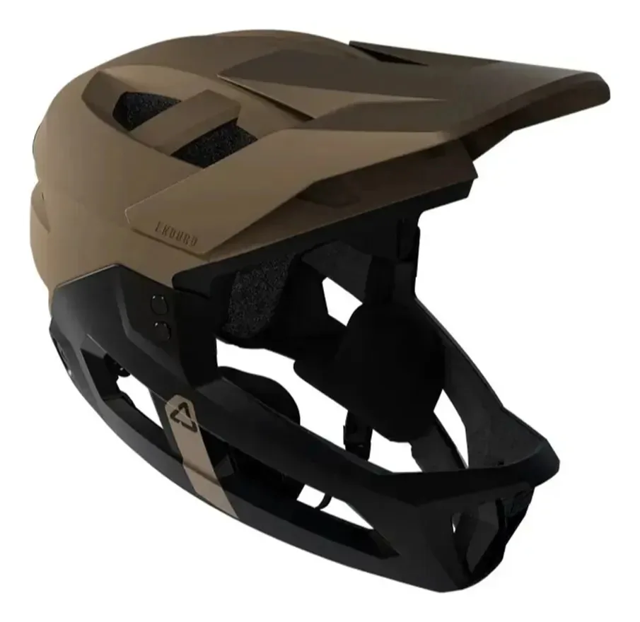 Capacetes de ciclismo Leatt Enduro 2.0 Mtb Downhill pretos/Cafe M 55-59cm