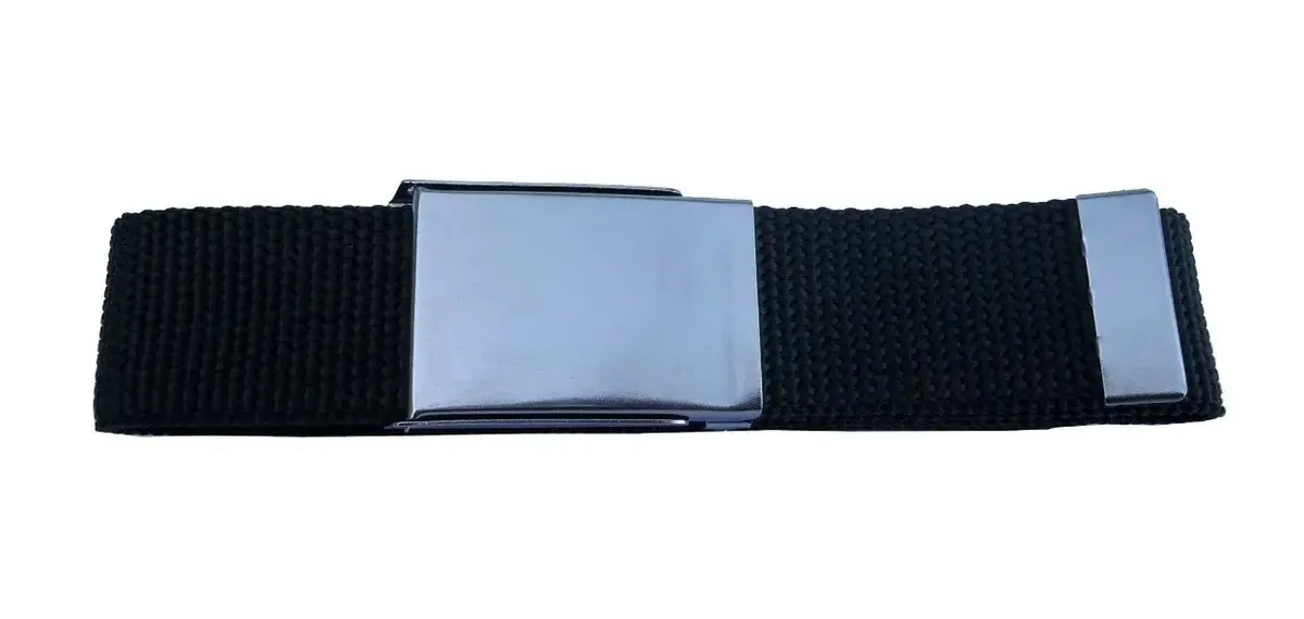 Cinto Nylon Preto Fivela Modelo Americana Tamanho 130