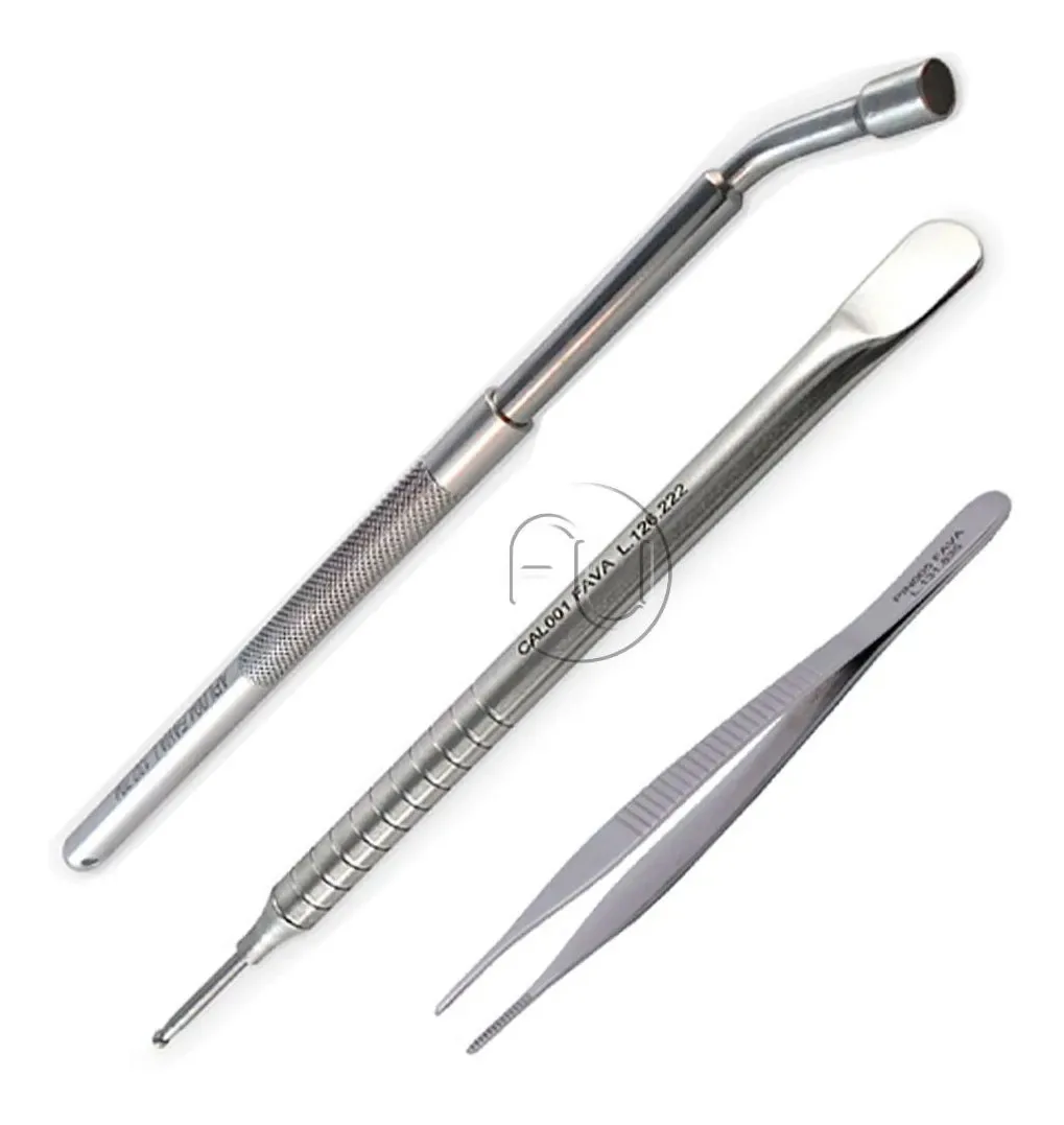 Kit Acupuntura Auricular Apalpador, Aplicador, Pinça Inox