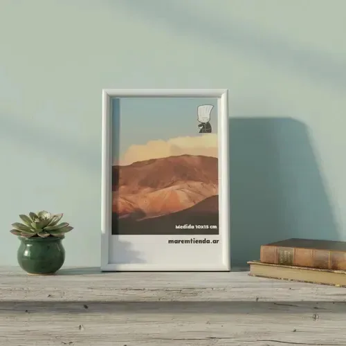 Porta-retratos de plástico 10x15 Thin White Frame Bda