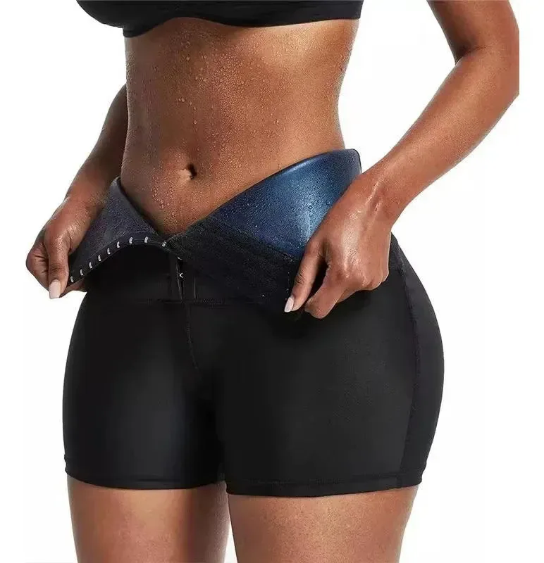 Shorts Modelador Preto Efeito Sauna Queima De Gordura Tam P Preto G