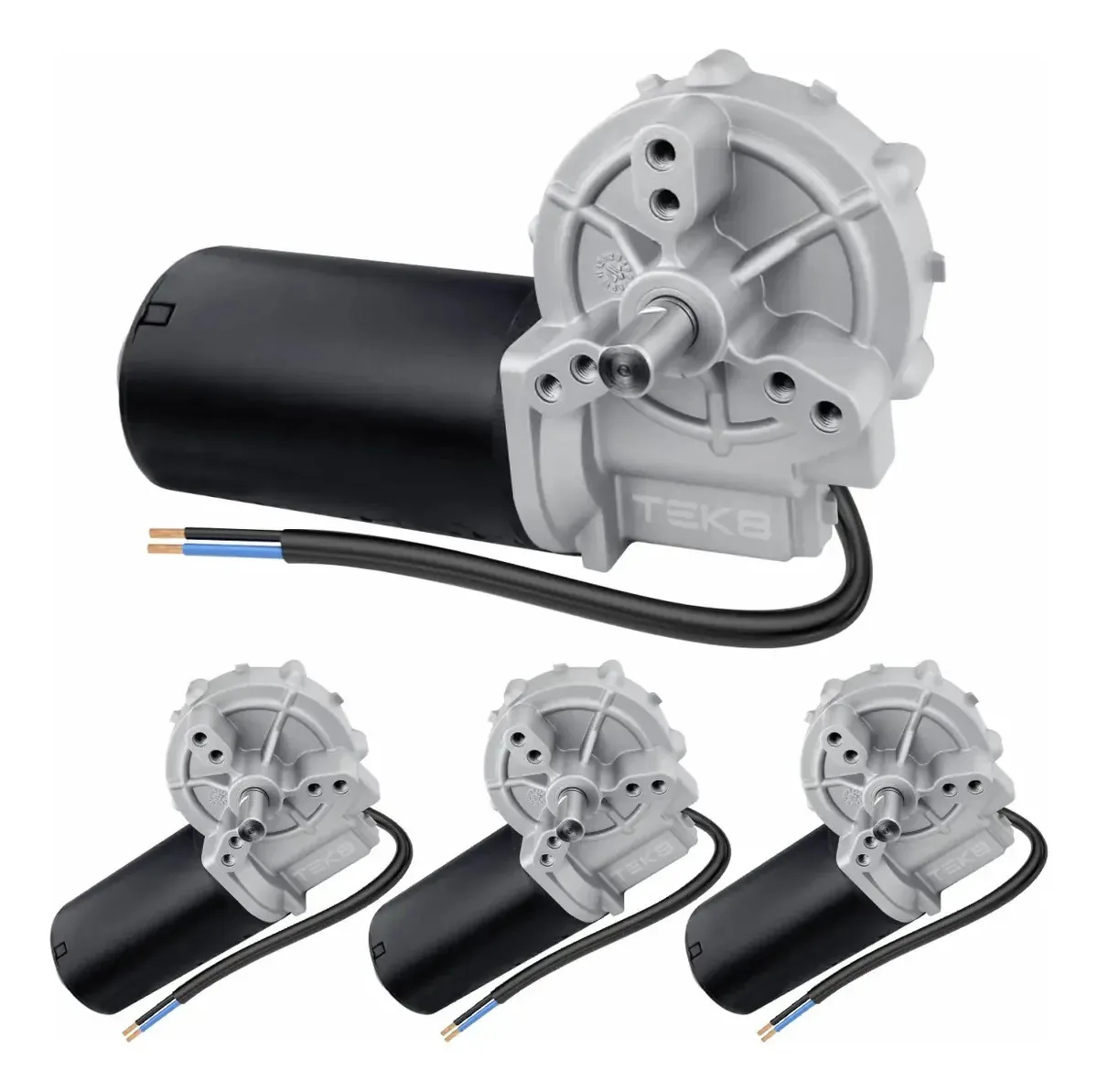 Kit com 4 Motorredutores DC TEK8 de 30 RPM, Alto Torque
