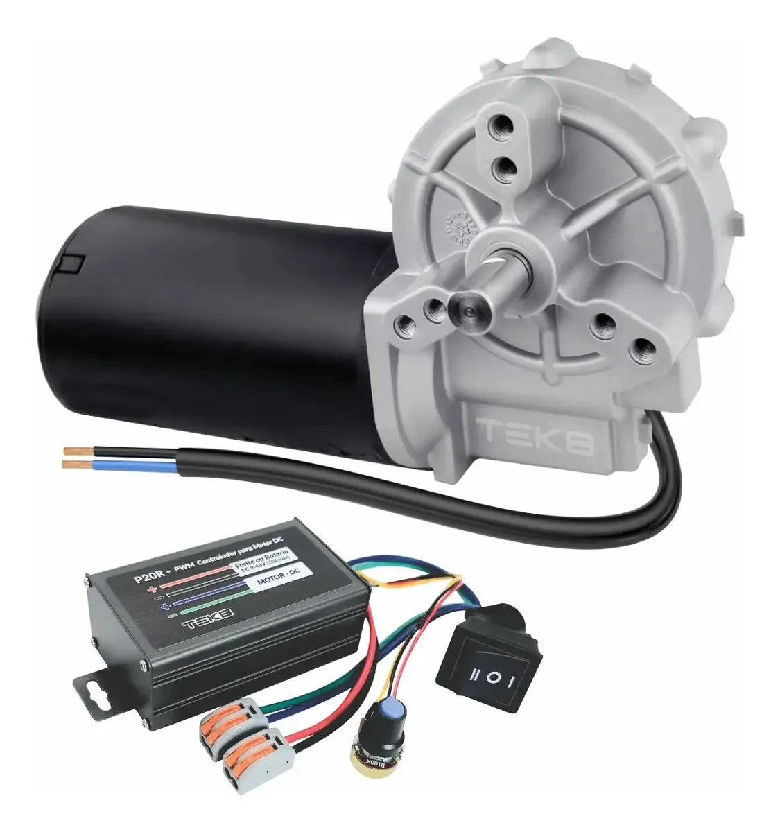 Motor Motoredutor 12v Dc 82 Rpm + Controlador Pwm R