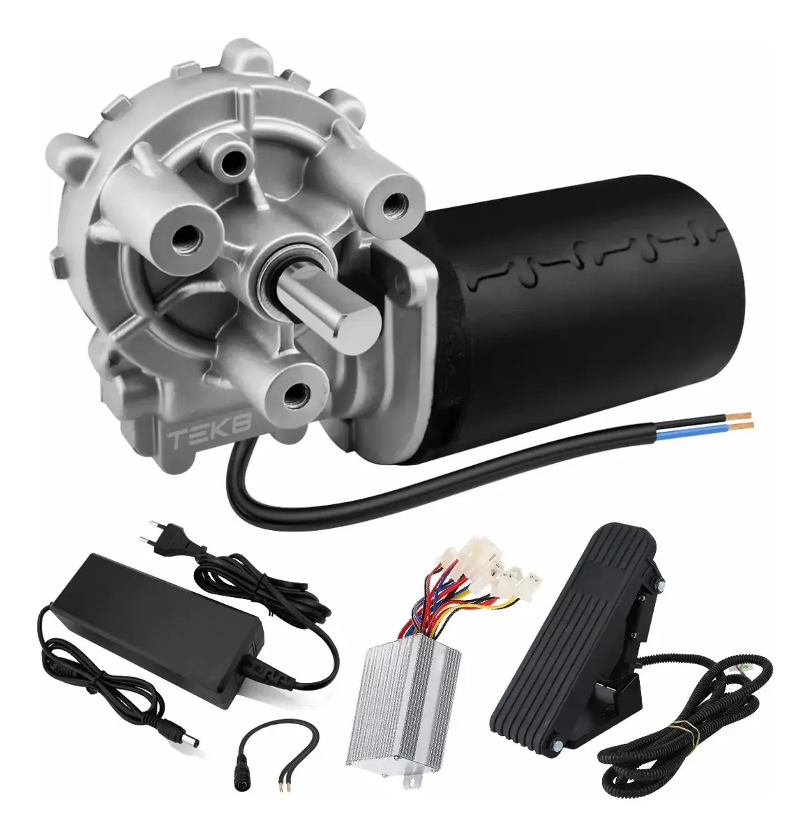 Motor Motoredutor Dc 12v 20 Rpm + Fonte + Kit Acelerador