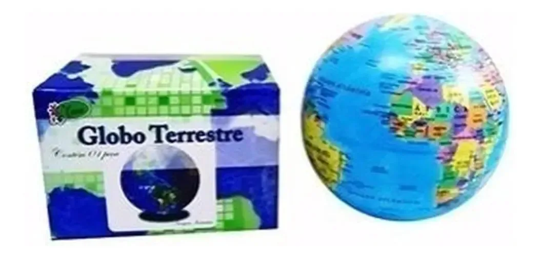 Globo Terrestre De Mesa Giratório Mapa Com Led Interno