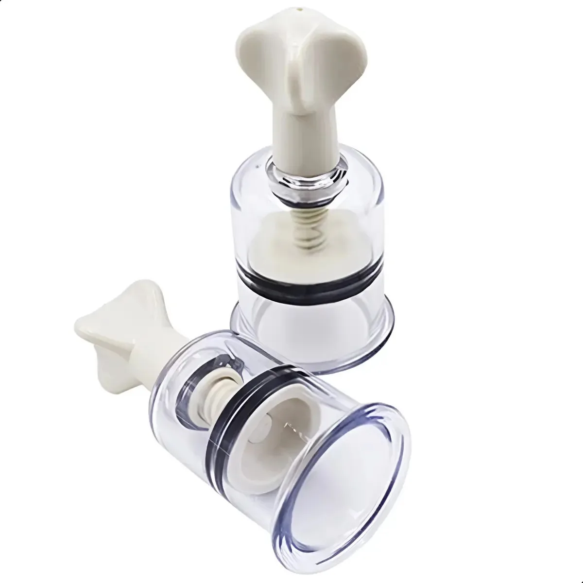 Kit 2 Estimulador Mamilos Clitóris Sucção Seios Bdsm Bondage Transparente