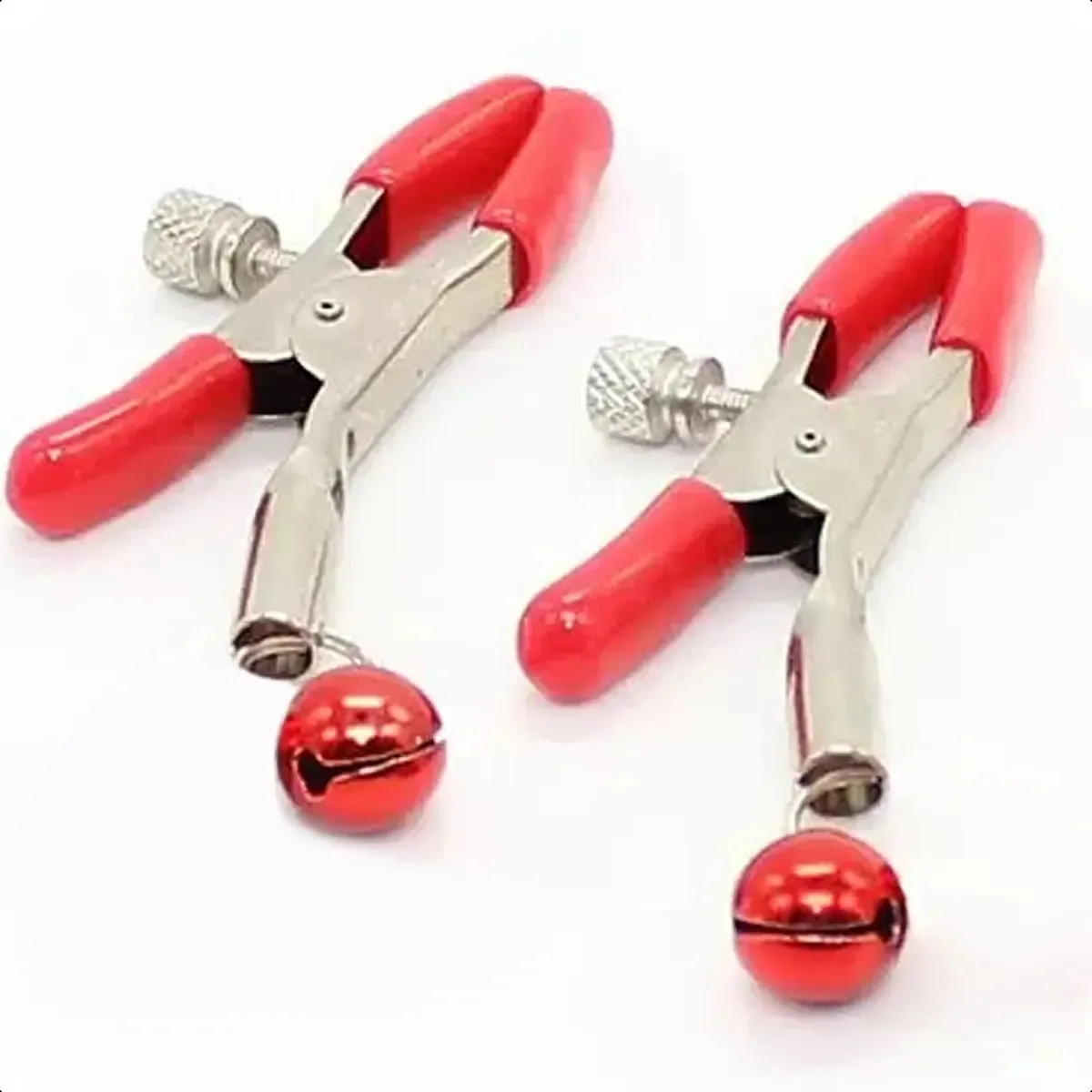 Grampos Seios Prendedor Mamilo Clitóris Casal Excita Prazer Vermelho