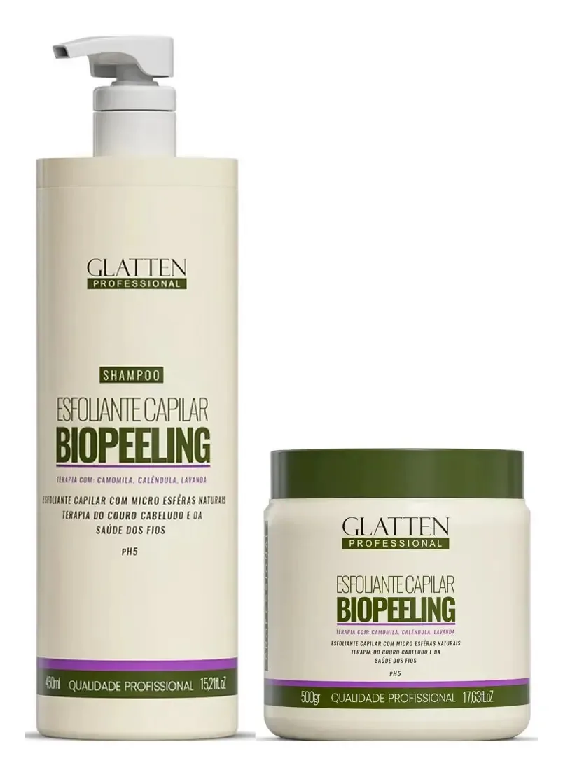 Glatten Biopeeling Shampoo E Máscara