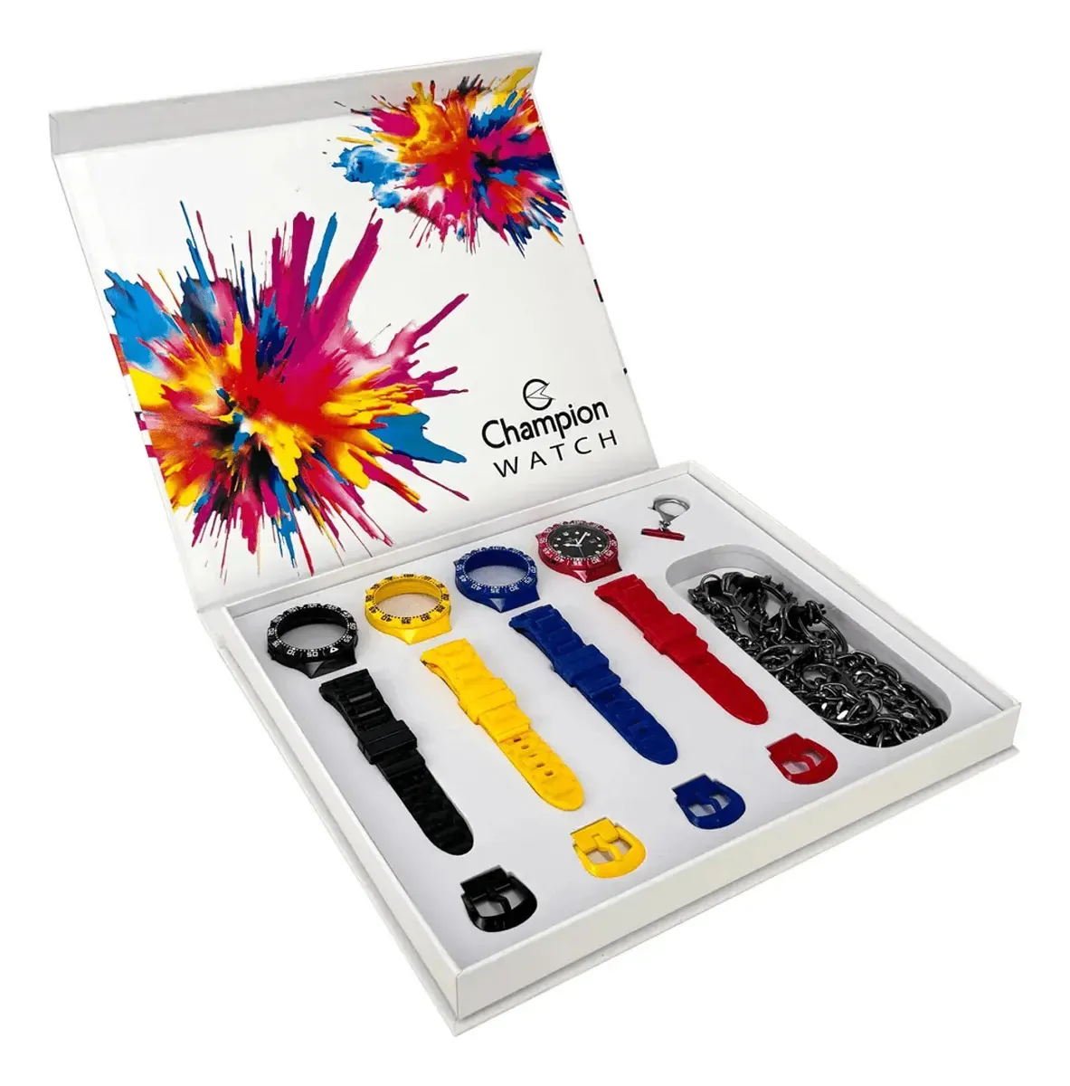 Relogio Troca Pulseiras Unissex Champion Original Kit4