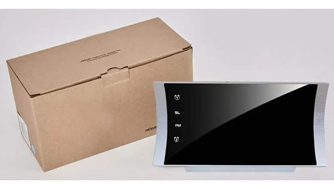 Relógio LED curvo Karfri, relógio de rádio digital, display de temperatura interna, rádio FM, replay, relógio de mesa eletrônico digital, luz de fundo de cabeceira para estudantes