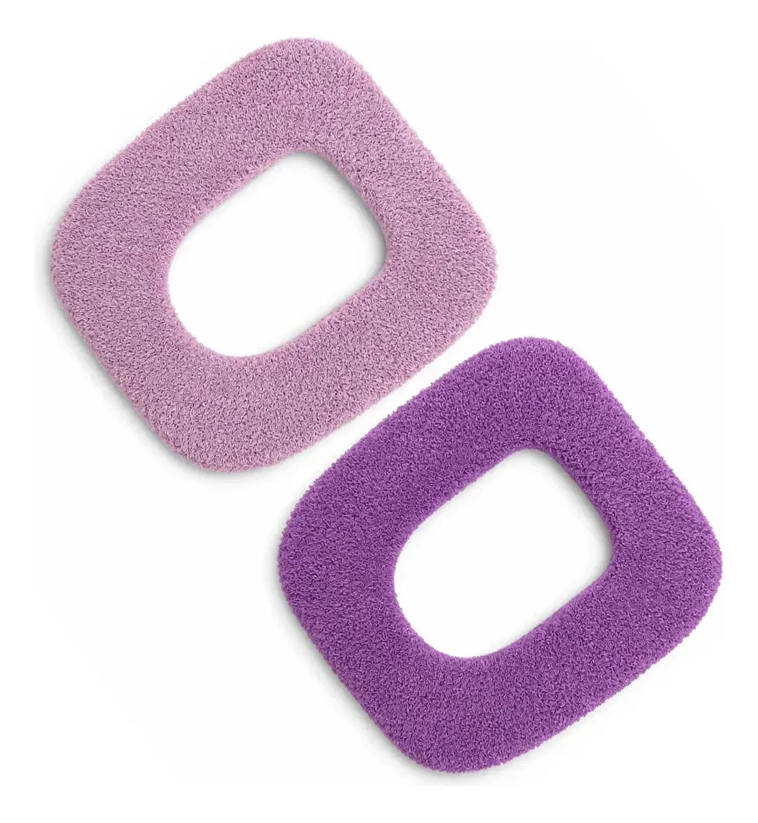 Capa Felpuda Assento Quadrado De Banheiro E Lavabo Elegante Multicolorido
