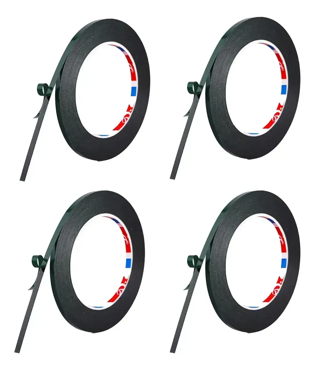 Fita de reparo de tela dupla face 1 x 4 mm x 40 m Espessura verde: 1 mm
