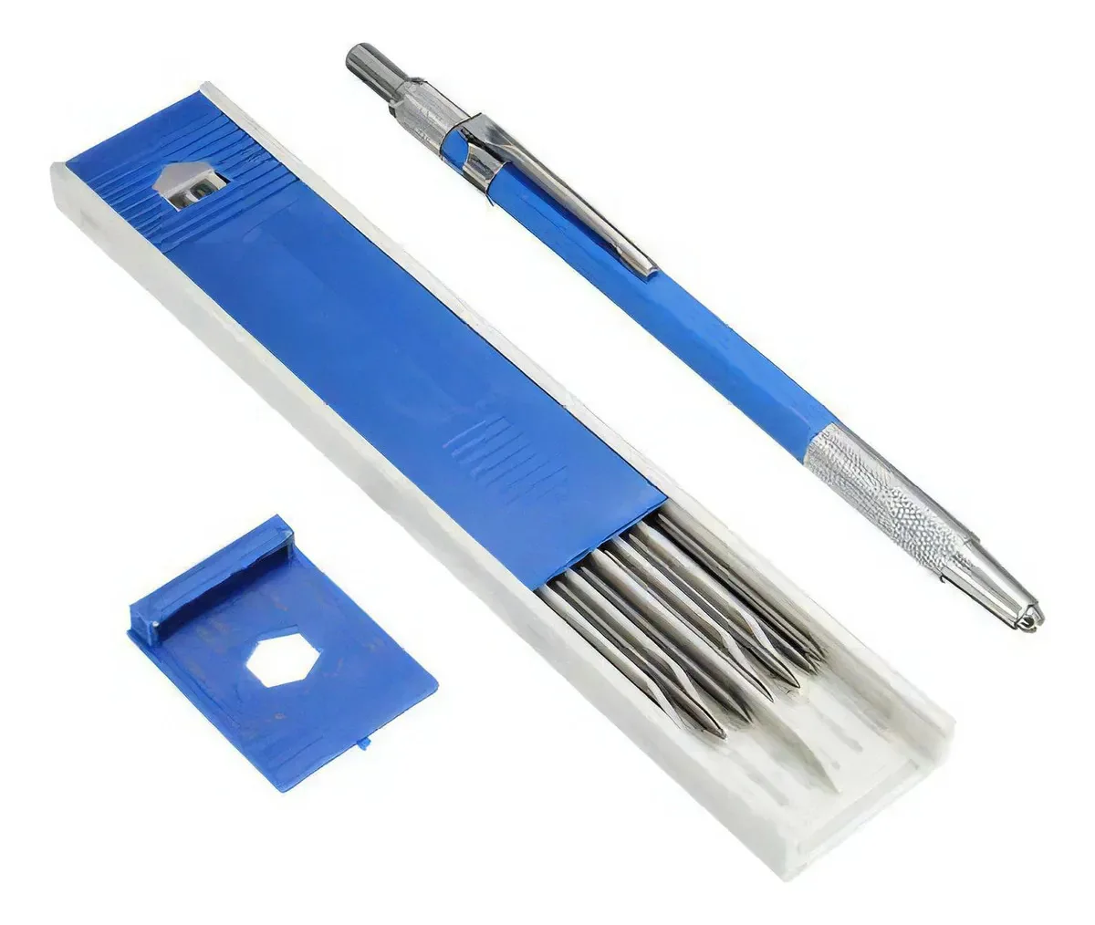 Estojo de lápis de 2,0 mm com 12 peças de reposição de desenho, engenharia, esferográfica, material de papelaria e material de escrita