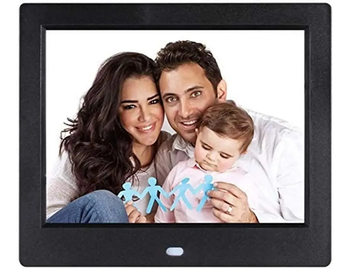 Porta-retratos digital Nbaayik, 7/8/10 polegadas, alta definição, ultrafino, com bordas estreitas, para álbuns de fotos eletrônicos, ideal para decoração de casa, preto, 8 polegadas.
