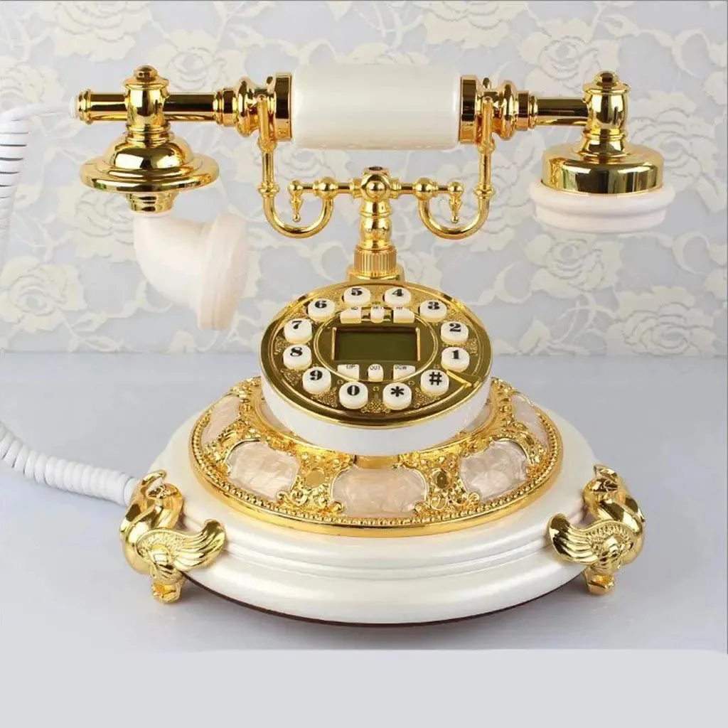 Cmjsgg Telefone Europeu Retrô Casa Vintage Antigo Criativo Telefone Fixo Assento