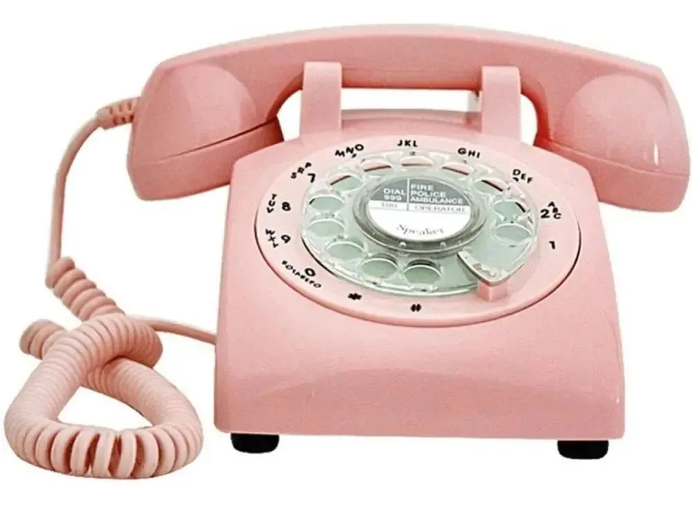 Telefone com discagem rotativa Cmjsgg/telefone de estilo retrô/telefone vintage/telefone giratório clássico vintage Telefone giratório retrô antigo, escritório doméstico, telefone fixo