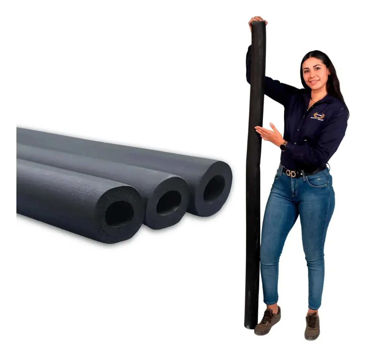 Tubos de isolamento térmico e tubos 2 1/8 X 3/8 Armaflex 3 unidades